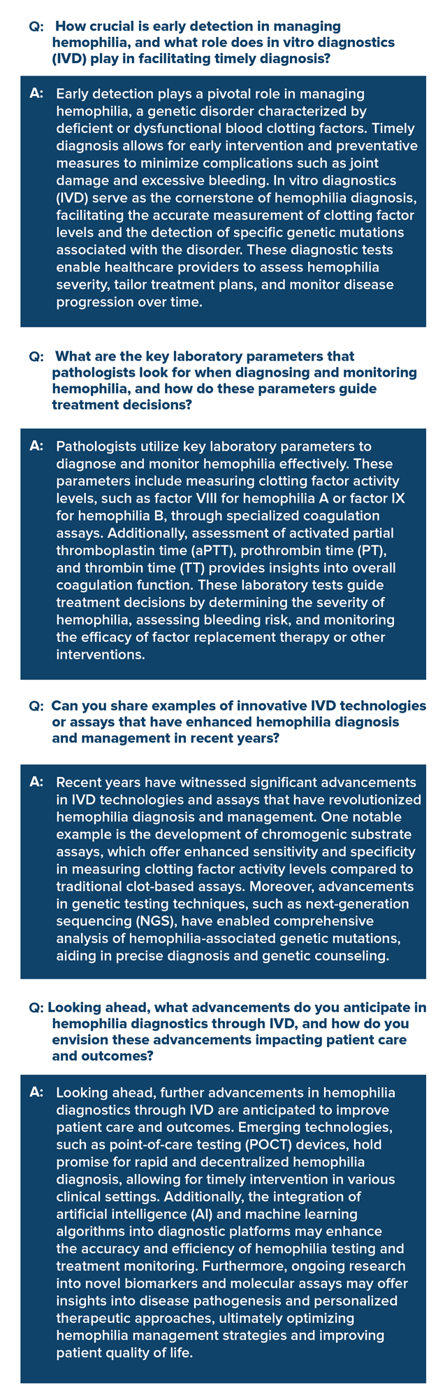 Dr. A K Ganju shares expert insights on timely hemophilia detection and role of coagulation analyzers